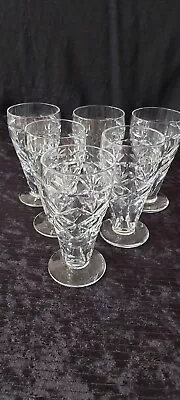 Buy Rare Vintage Thomas Webb Crystal Glass Fruit Juice Glasses X6  • 35£