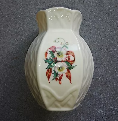 Buy Vintage BELLEEK Porcelain CHRISTMAS Vase Antique Style Retro  Decoration • 15.50£