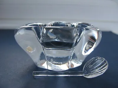 Buy DAUM Crystal Vintage Salt Dish Super Quality Signed With Spoon • 40£