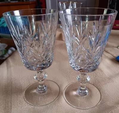 Buy Pair Of Crystal Glass Wine Glasses • 5£
