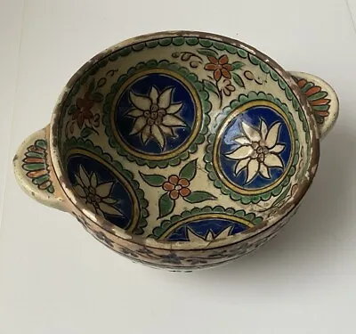 Buy Antique THOUNE  Swiss  Majolica Pottery Bowl • 54£