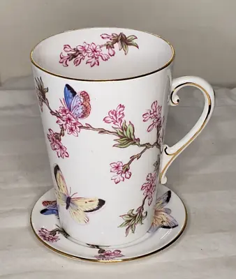 Buy TUSCAN Fine Bone China Chocolate Cup W/ Underplate BUTTERFLIES • 16.11£