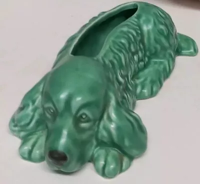 Buy Vintage Sylvac Green Ceramic Spaniel Dog Planter Posy Holder Vase No 2025 • 8£