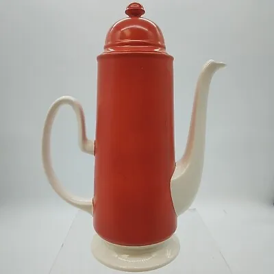 Buy Carlton Ware 1960s Vintage Art Deco Oslo Red And White Coffeepot And Lid 11.75  • 15£