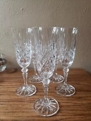 Buy 5 Galway Crystal  Champagne Flute Glasses 8⅛  - 2 Different Patterns  • 47.58£