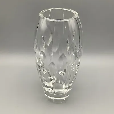 Buy 20cm Tall Stuart Crystal Prism Ellipse Vase By John Luxton,  VGC, Acid Marked • 30£