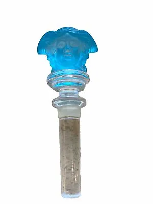 Buy  Versace Rosenthal Medusa Wine Stopper .Frosted Glass Head. Lead Crystal Stopper • 20.99£