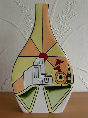Buy Lorna Bailey 'the Villa' Art Deco, Banjo Shape, Stem Vase, Unused Mint Condition • 85£