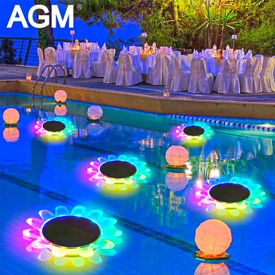 Buy Solar Power Swimming Pool Light Floating LED Pond Lights RGB Hot Tub Spa Lamp UK • 16.99£