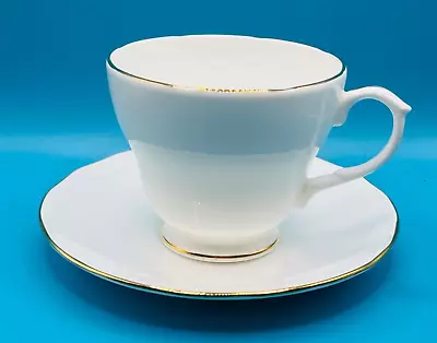 Buy Vintage Duchess Fine Bone China Tea Cup And Saucer White And Gold • 3.99£