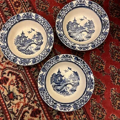 Buy Vintage (1920's) Olde Alton Ware 'Blue Floral Design' Bone China Dessert Bowl #  • 35£