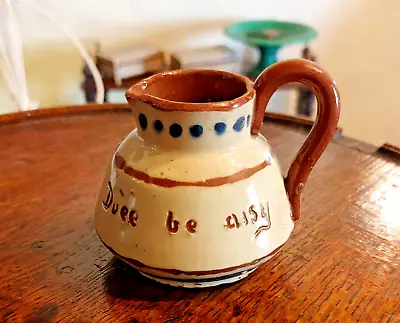 Buy Vintage Ceramic Mottoware Jug Creamer Devon Pottery   Duee Be Aisy  Scandi  • 18£
