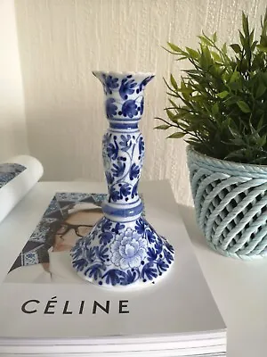 Buy Chinoiserie Blue & White Candlestick Classic Home Décor Mantlepiece Tableware • 14.99£