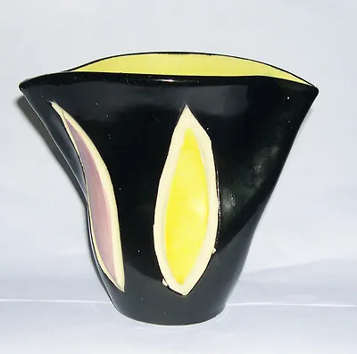 Buy Vintage Vallauris Pottery - Attractive Sgraffito Vase - Full Marks On Base. • 55£