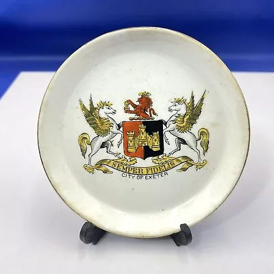 Buy City Of Exeter Crest Crested China Trinket Dish Coin  - Grecians Ex-Pat RARE • 12.97£
