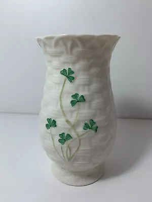 Buy Belleek Shamrock Design Vase Ireland 16cm • 8.50£