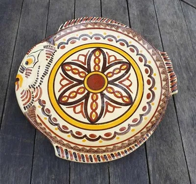Buy Henroit Quimper Faience Pottery Fish Plate F865 D261 France 1970's Retro Brown • 25£