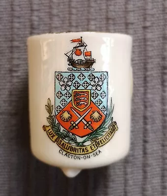 Buy W.H. Goss Crested Ware Small Pot With Clacton-on-Sea Crest • 5£