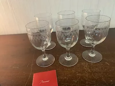 Buy 6 Glasses Water Engraved Antique Crystal Baccarat (Price Per Unit) Modèle2 • 97.48£