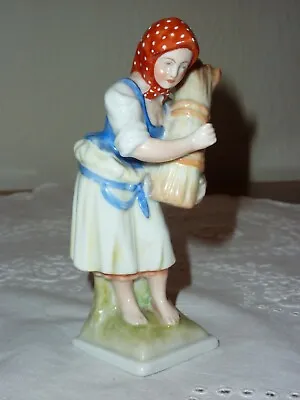 Buy Rare Pre 1930 Herend Figure- Girl With Wheat Sheaf 5522 - Factory 2nd • 85£