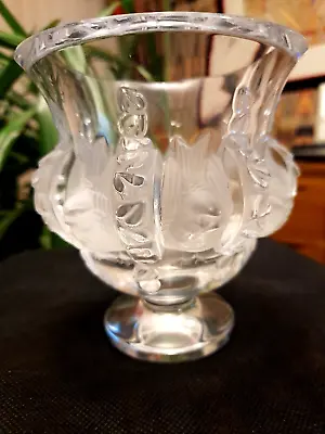 Buy Lalique Dampierre Vase Birds/vines Signed Excon • 215£