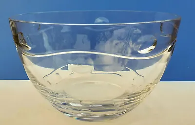 Buy Tyrone Crystal Glass Large Heavy Fruit Bowl, Modern Design • 14.99£