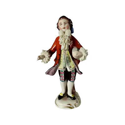 Buy Victorian Capodimonte Volkstedt German Dresden Lace Porcelain Boy Figurine 6x3x3 • 47.41£