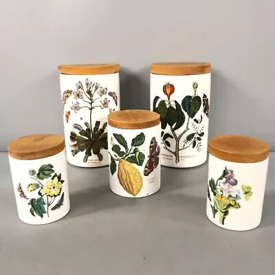Buy Portmeirion 1970's Botanic Garden Containers Pottery Jars Wooden Lids -CP • 9.99£