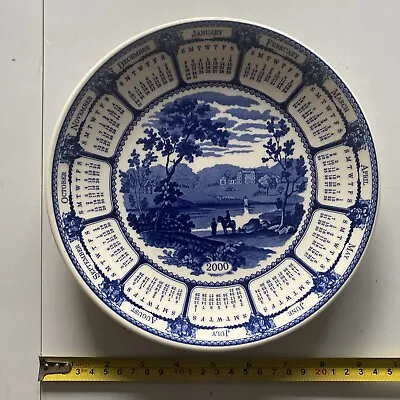 Buy Wedgwood Blue & White 2000 Calendar Plate   Blue Landscape  With Certificate • 5£