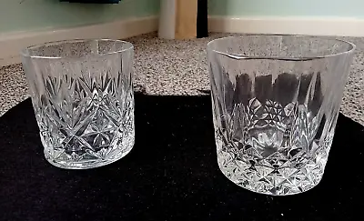 Buy 2 Lead Crystal Whisky Tumblers (unmatched)  (Full Description Below) • 4.99£