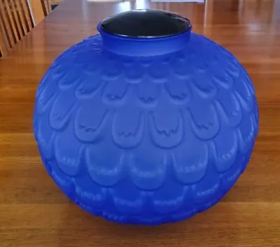 Buy Vintage Large Glass Sphere Bowl Vase Cobalt Blue 1.8 K 10  Diameter  • 45£