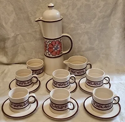 Buy Carltonware 1970s Retro 15 Piece Coffee Set Cream & Floral Flower Design • 22.99£