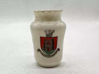 Buy Vintage Crested Ware Souvenir Of Aberystwyth Wales Victoria China Vase • 23.99£
