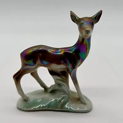 Buy Iridescent Lustre Deer Ornament Vtg Foreign Ceramic Figurine Pottery 50s 1950s  • 16.99£
