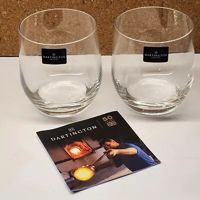 Buy Dartington Crystal Stemless Wine Glasses British NIB • 18.94£