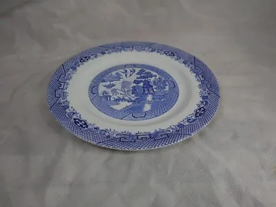 Buy Barratts Staffordshire Blue And White Willow Pattern Dinner Plate • 7.95£