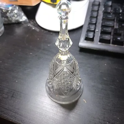 Buy Vintage Lead Crystal Bell With Ringer On Chain • 4£