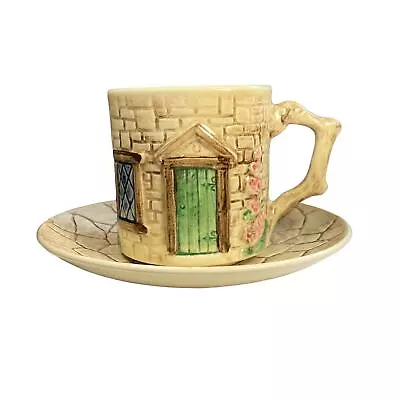 Buy Sylvac Cottage Collection Cup And Saucer, Vintage Majolica • 12.99£