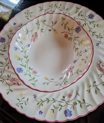 Buy Summer Chintz Floral 10 Plate & 6  Bowl  England 1883  Stamp By JOHNSON BROTHERS • 17.99£