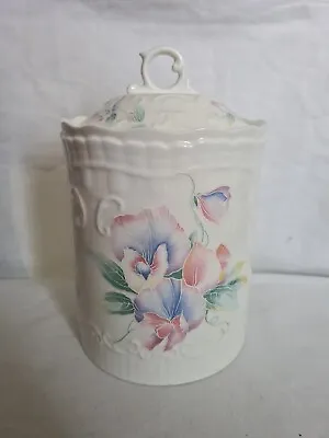 Buy Aynsley Fine Bone China Little Sweetheart Pattern Biscuit Barrell/Jar Small Chip • 20£