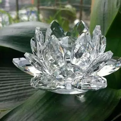 Buy Crystal Flower Ornament Large Crystal Craft Home Decor 1 Pcs E4G6 C4M0 • 5.72£