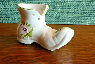 Buy Old Foley Fun Vintage Decorative Porcelain Shoe Pansy Flower Pattern England • 10.56£