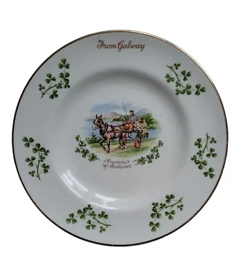 Buy Ireland Souvenir Plate From Galway, Arklow Pottery,horse & Cart,18.5cm,pre Owned • 9.99£