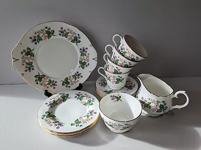 Buy Crown Trent Staffordshire Fine Bone China Tea Set, Cake Plate, Jug, 15 Pieces • 34.99£