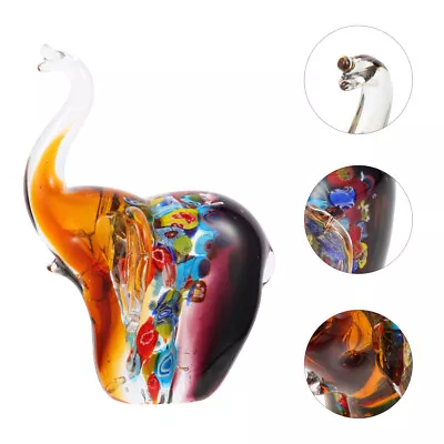Buy  Glass Elephant Ornaments Office Hand Blown Art Crystal Decorations For Home • 29.85£