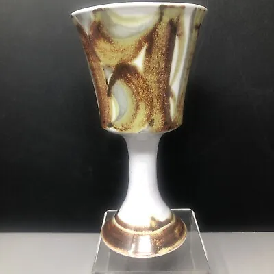 Buy Edgar Campden For Aldermaston Pottery Decorated Goblet Tin Glaze #786 • 40£