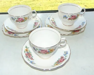 Buy Vintage Colclough China Pattern 6725  3 X Cups 3 X Saucers 2 X Plates C1940s • 10£