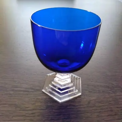 Buy Unused Baccarat Orsay Cobalt Blue Crystal Claret Wine Glass • 144.07£