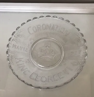 Buy King George VI Coronation  1937, Royal Souvenir, Glass Bowl, • 8.60£