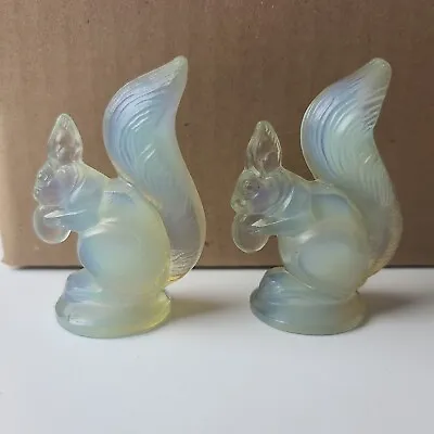 Buy Vintage Sabino Opalescent Art Glass Lot Of 2 Small Squirrel Figurine 3  • 118.97£